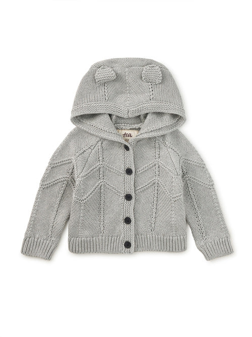 Creature Comfort Baby Cardigan-Med Heather Grey