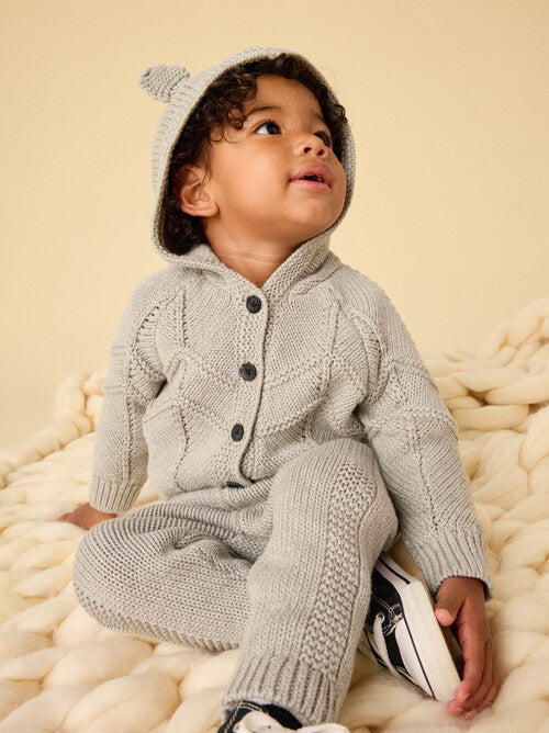 Cozy Baby Pants-Med Heather Grey