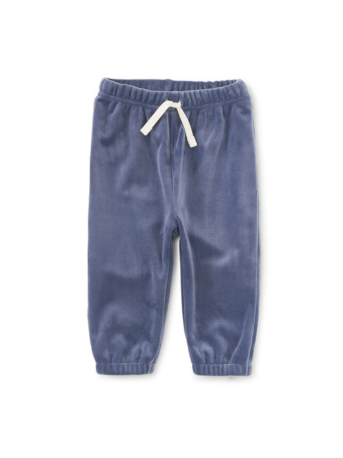 Easy Fit Velour Baby Joggers-Naval Blue