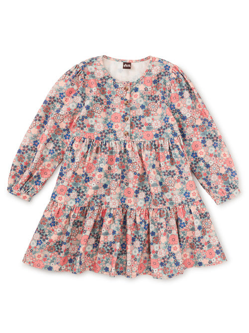 Corduroy Henley Baby Shirtdress - Japanese Mini Floral