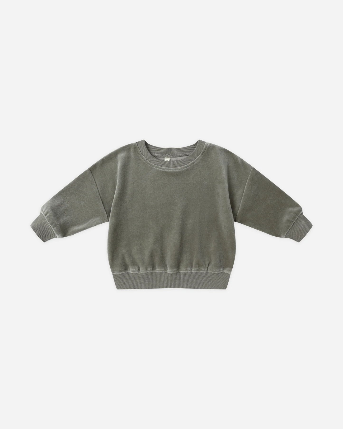Velour Relaxed Sweatshirt || Forest