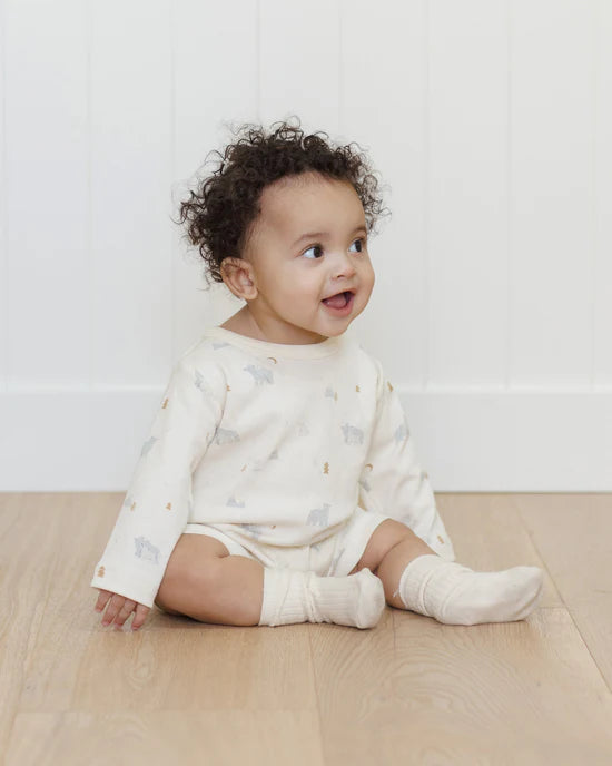 Long Sleeve Romper - Polar Bears