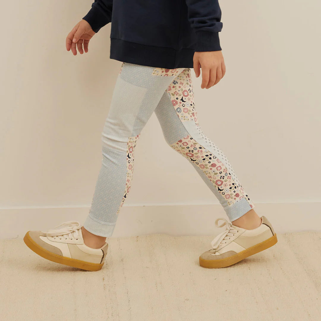 Floral Patchwork Print on Celestial Leggings