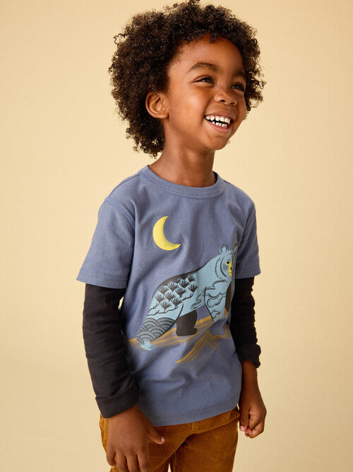 Decorated Bear Layered Toddler Tee-