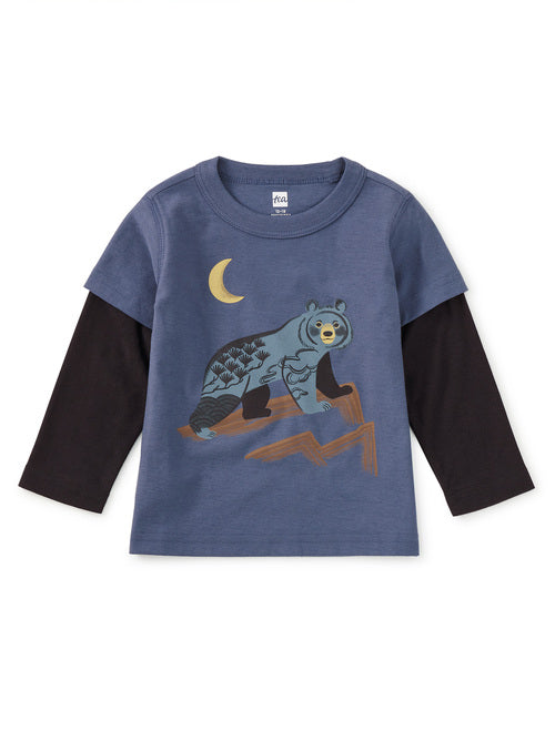 Decorated Bear Layered Toddler Tee-
