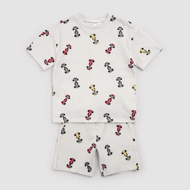 Race Cars on Grey Short Set