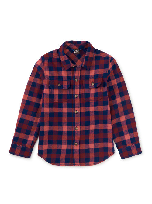 Flannel Button Up Shirt - Daegu Plaid