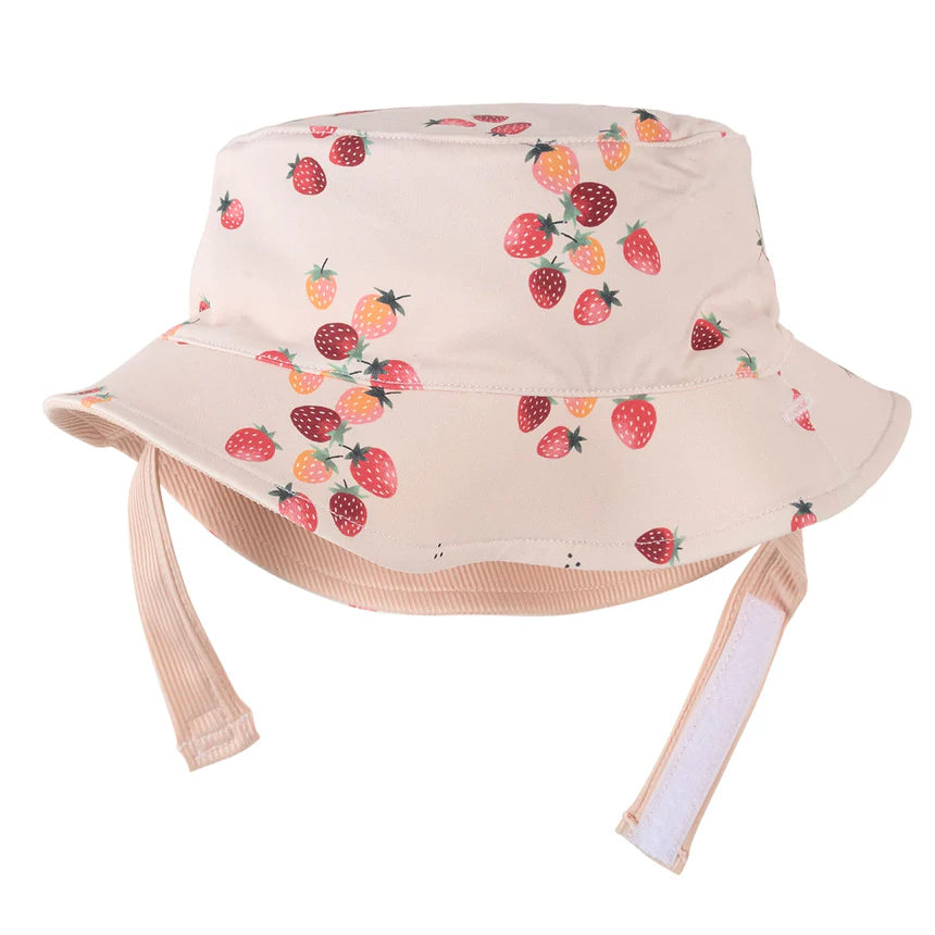 Reversible Sun Hat Strawberry Print Baby