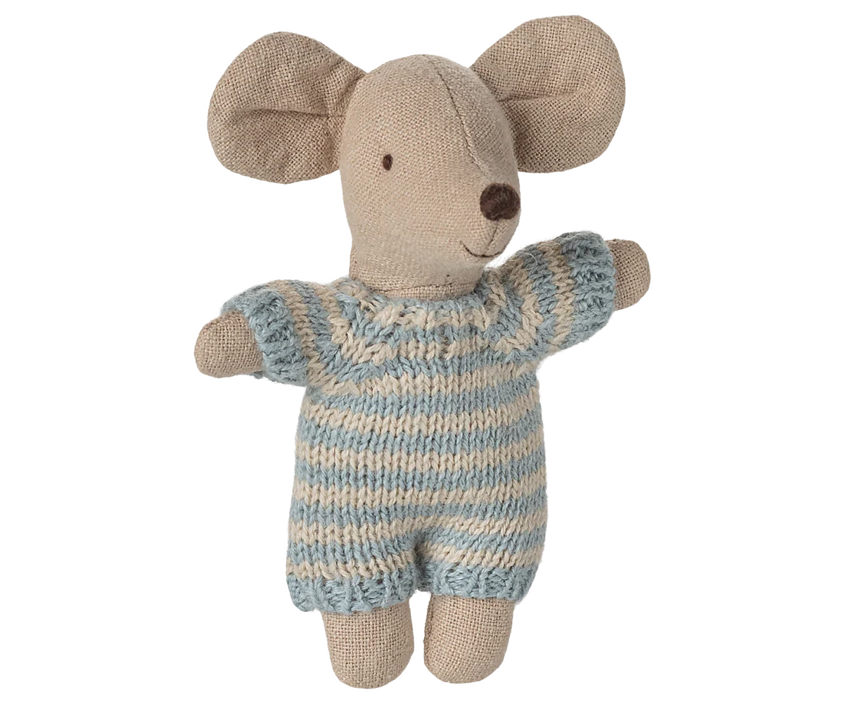 Baby Mouse in carry cot-Blue