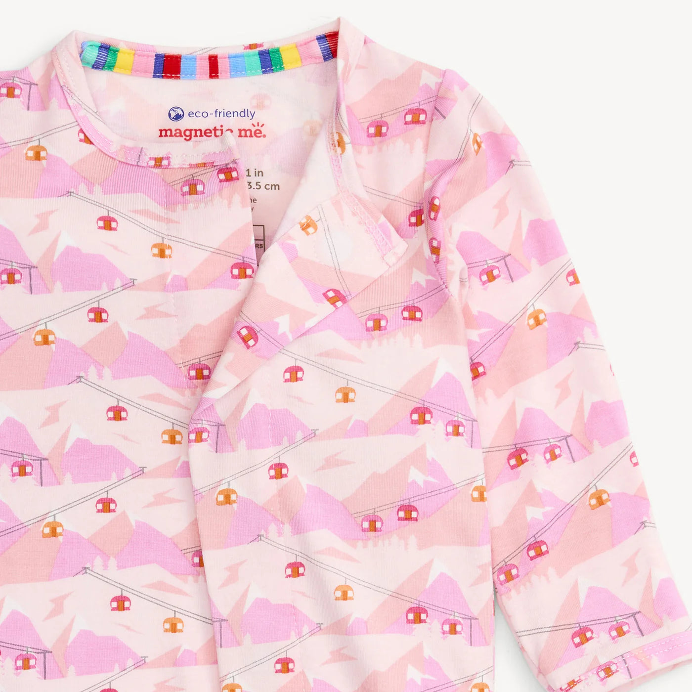 Modal Magnetic Footie - Pink Apres Chic