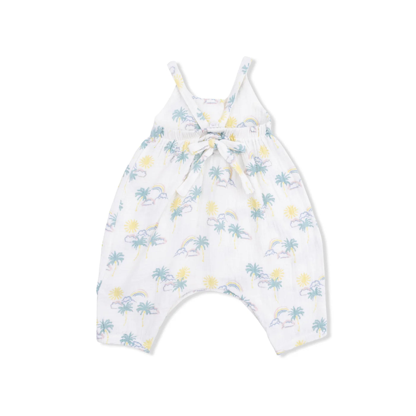 Palm Trees and Rainbows- Tie Back Romper