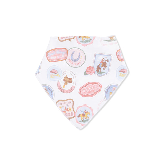 Bandana Bib - Rodeo Patches Pink