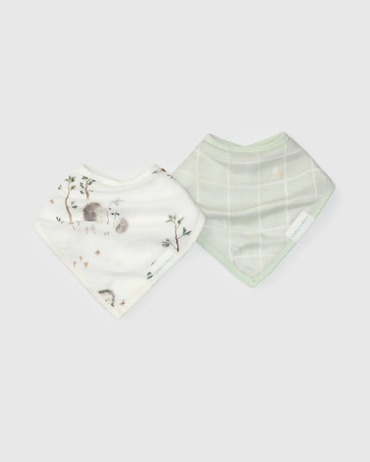Bandana Bib Set - hedgehog