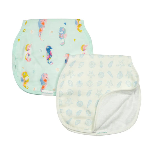 Burp Cloth - Painterly Seahorse
