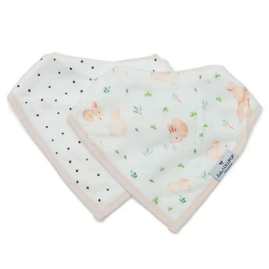 Bandana Bib Set - Bunny Meadow