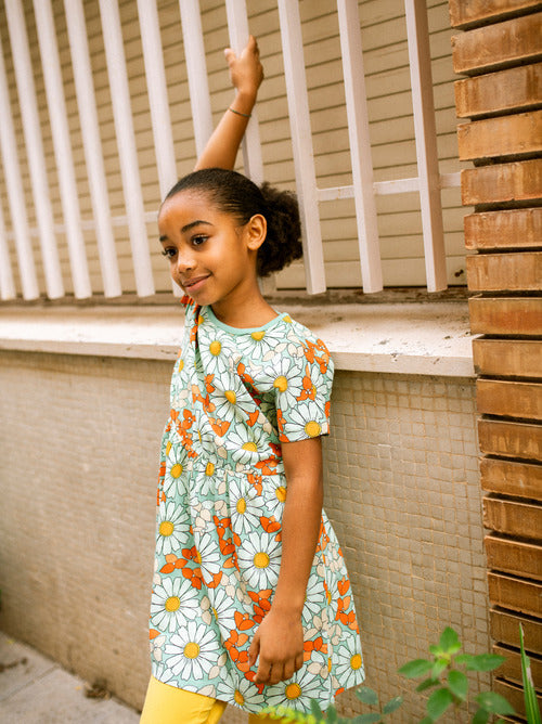 Short Sleeve Twirl Dress - Daisy Deluxe