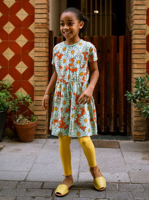 Short Sleeve Twirl Dress - Daisy Deluxe