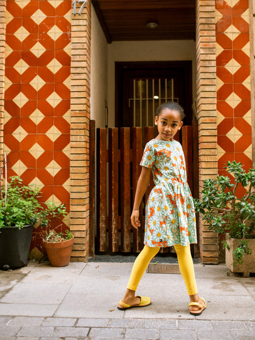 Short Sleeve Twirl Dress - Daisy Deluxe