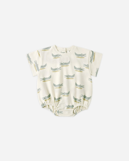 Relaxed Bubble Romper - Alligators