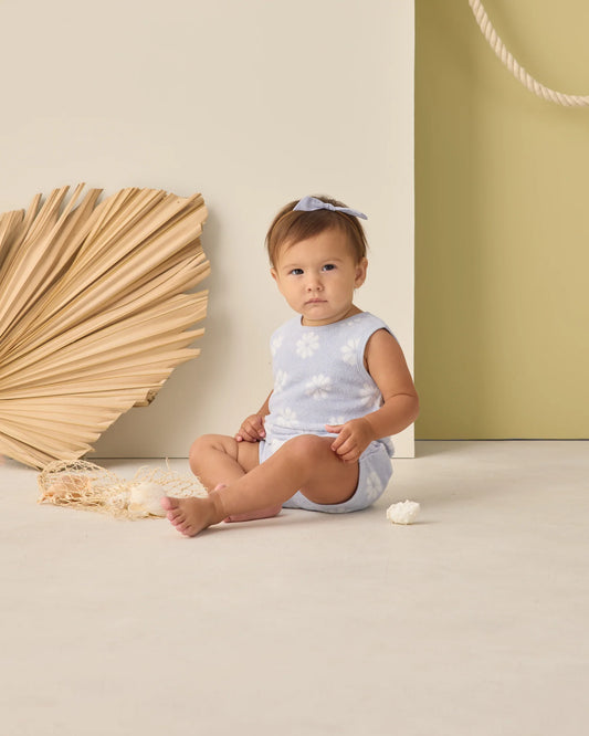Cinch Playsuit - Periwinkle Daisy