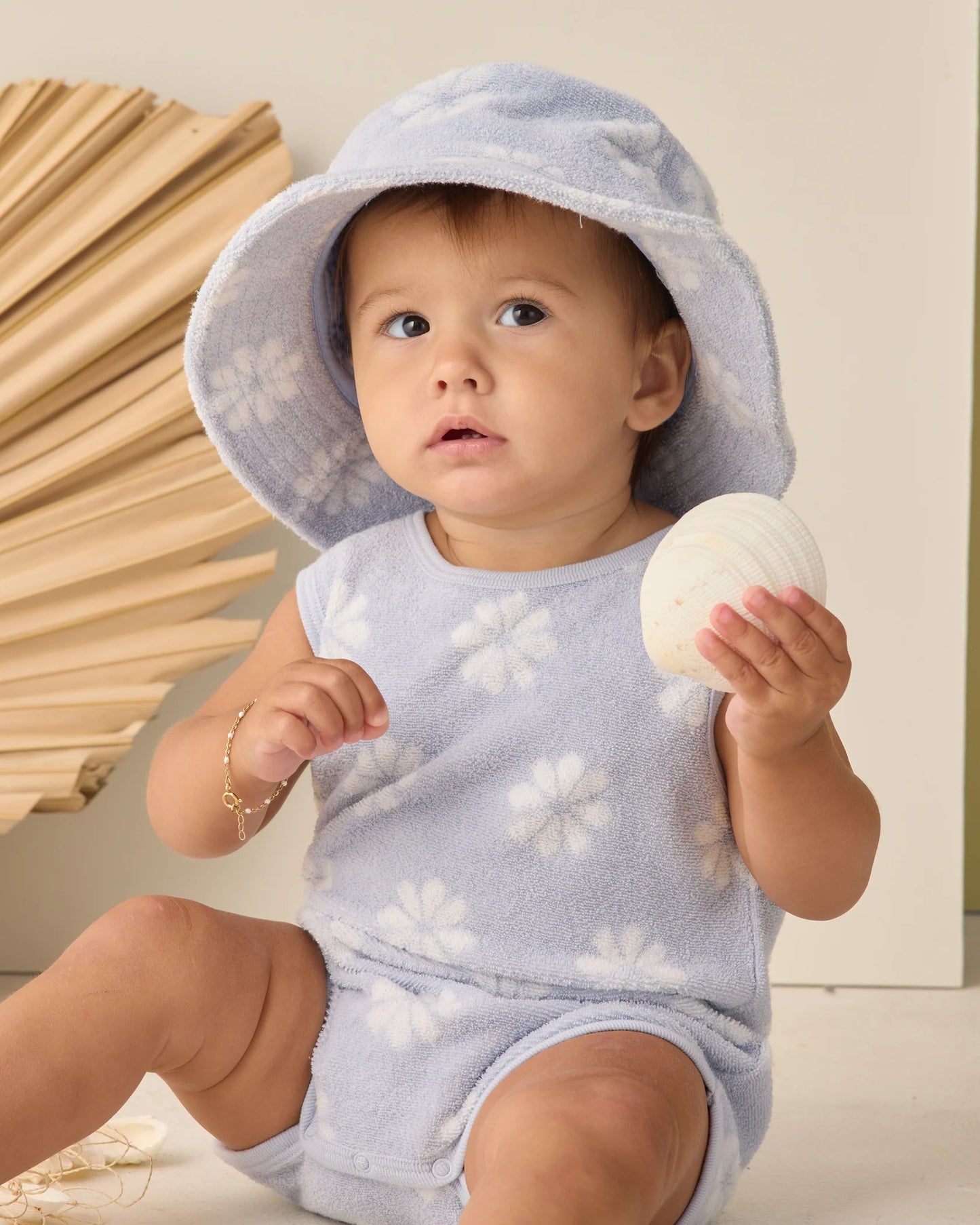 Cinch Playsuit - Periwinkle Daisy