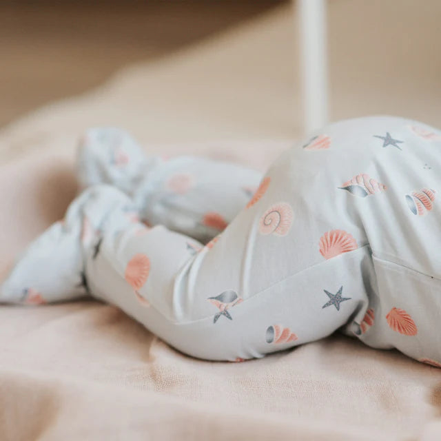 Footed Sleeper - Dolphins Seashell