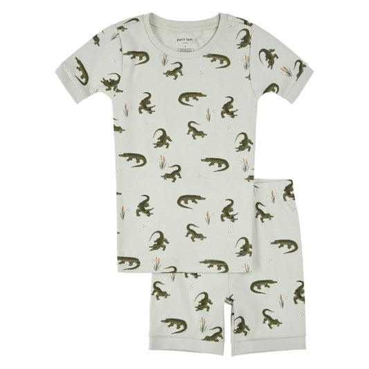 Crocodile Print Pajama Set - Toddler