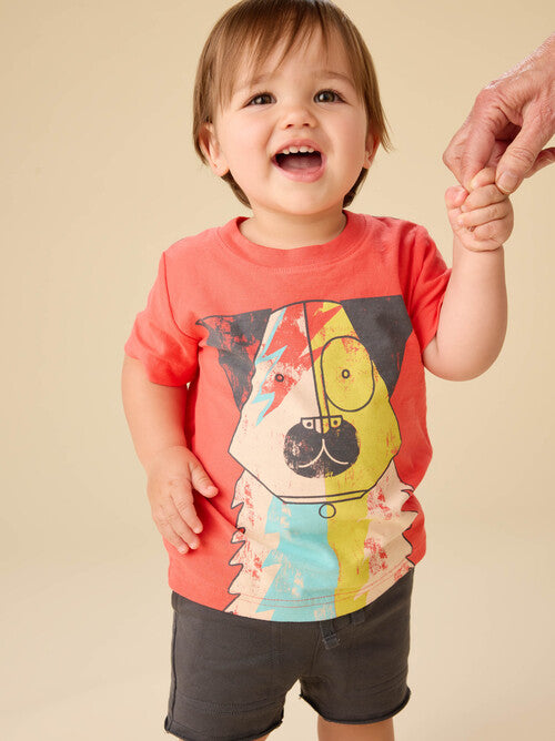 Bolt Dog Graphic Tee - Scarlet