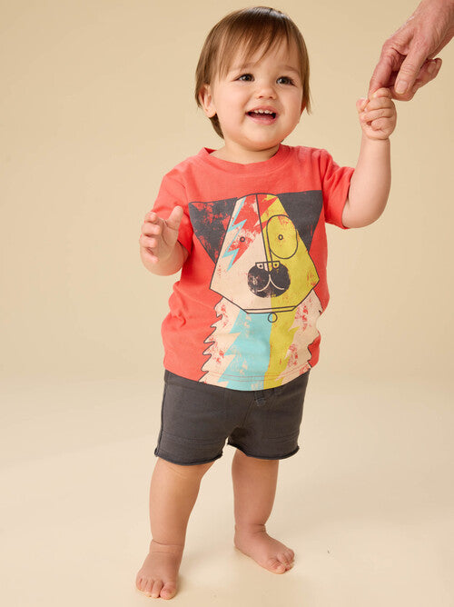 Bolt Dog Graphic Tee - Scarlet