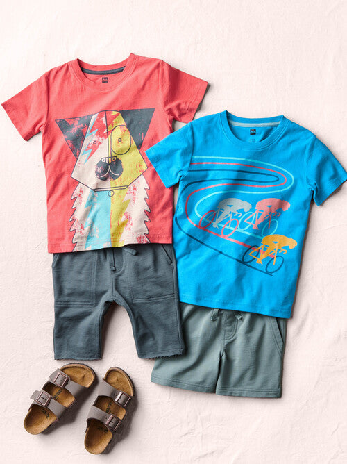 Bolt Dog Graphic Tee - Scarlet