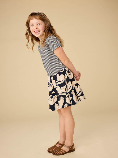 Tier Skirted Twirl Toddler Dress- Curious Cats