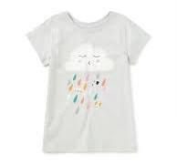 Toddler Raining Cats and Dogs Graphic Tee -Froth