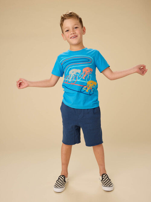 La Vuelta Racers Graphic Tee-Swedish Blue