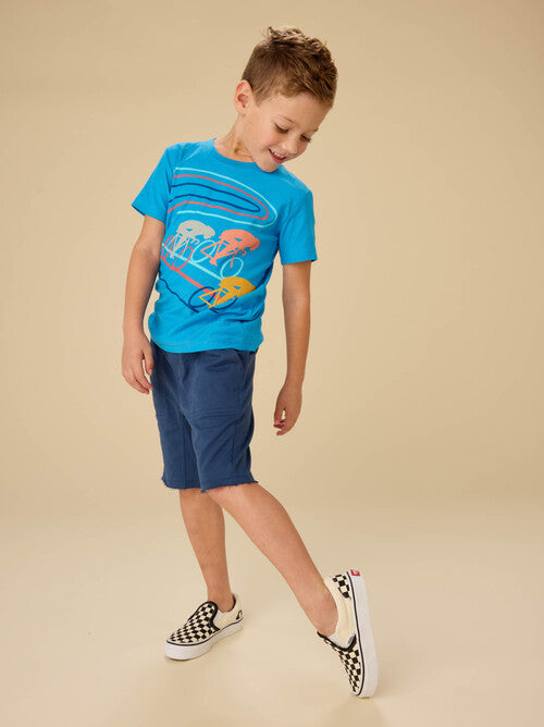 La Vuelta Racers Graphic Tee-Swedish Blue