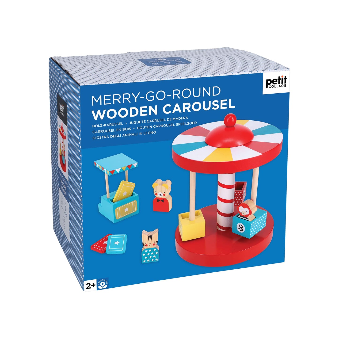 Merry-Go-Round Wooden Carousel - Petit Collage