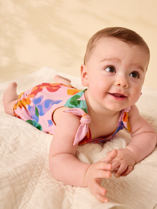 Tie Shoulder Baby Romper