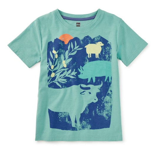 Iberian Farm Graphic Tee - Eucalyptus