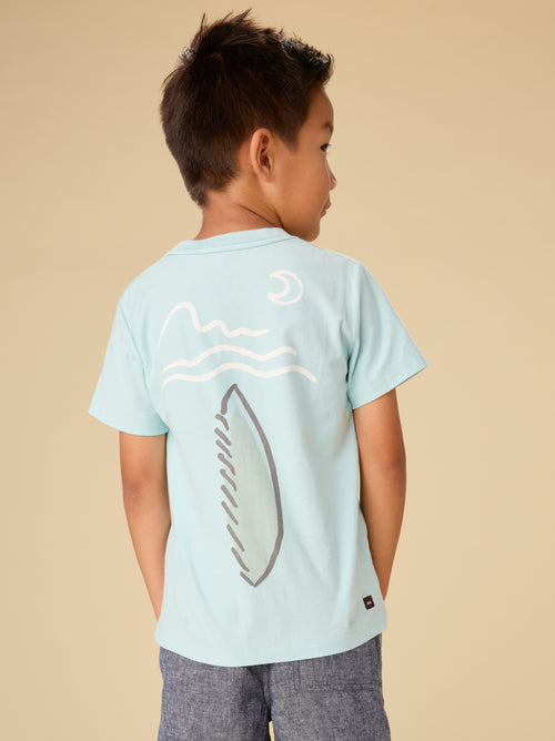 Picasso Wolf Graphic Tee -Canal Blue