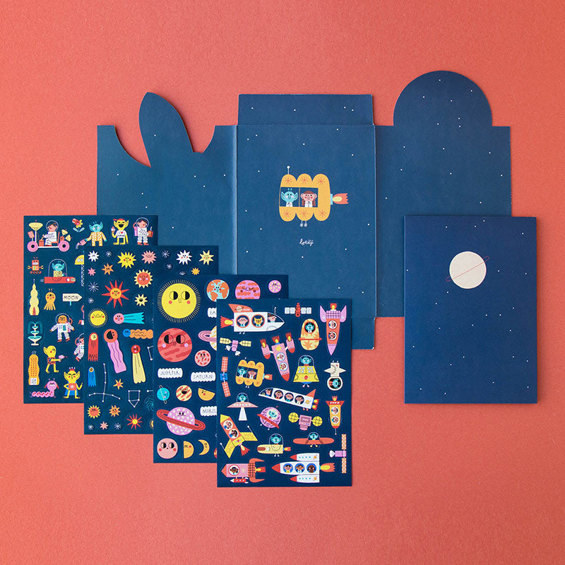 STICKER ACTIVITY SET - CITY, SEA & SPACE MIX