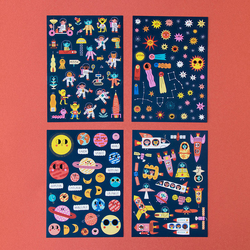 STICKER ACTIVITY SET - CITY, SEA & SPACE MIX