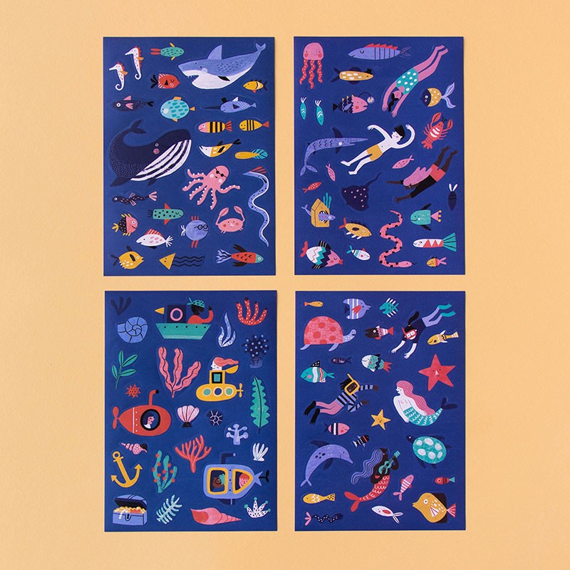 STICKER ACTIVITY SET - CITY, SEA & SPACE MIX