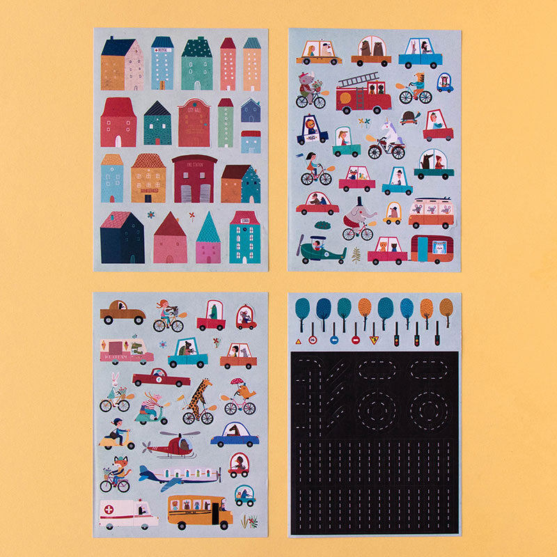 STICKER ACTIVITY SET - CITY, SEA & SPACE MIX