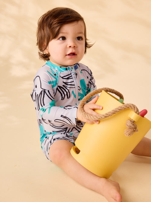 Rash Guard Baby Swimsuit - Sketched Octopus