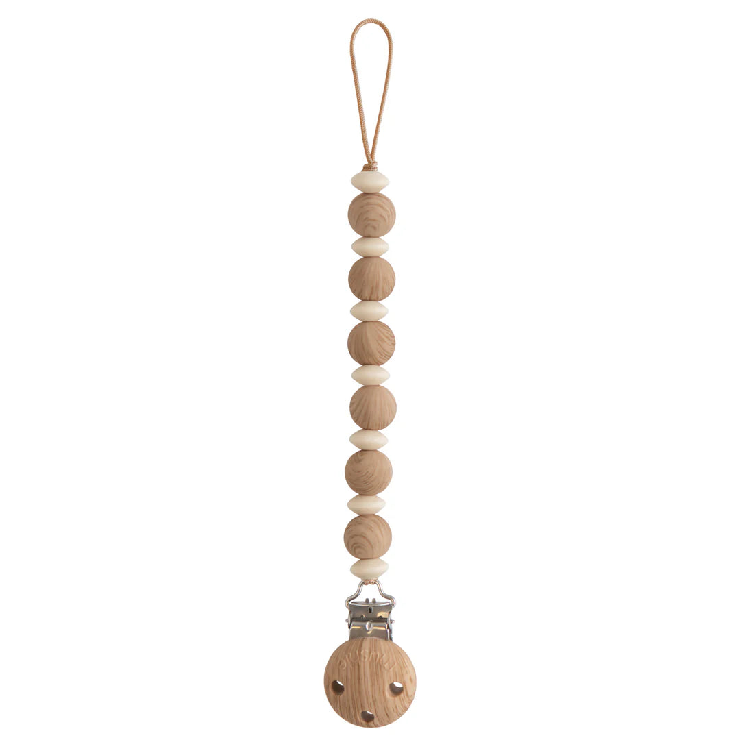 Silicone pacifier Clip- Luna-Dried Thyme-shifting sand-Mushie