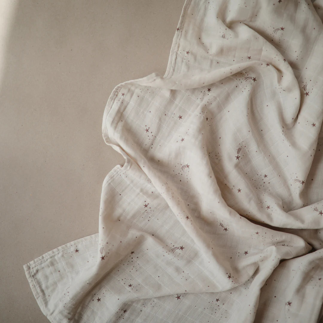 Extra Soft Muslin Swaddle- Falling Stars