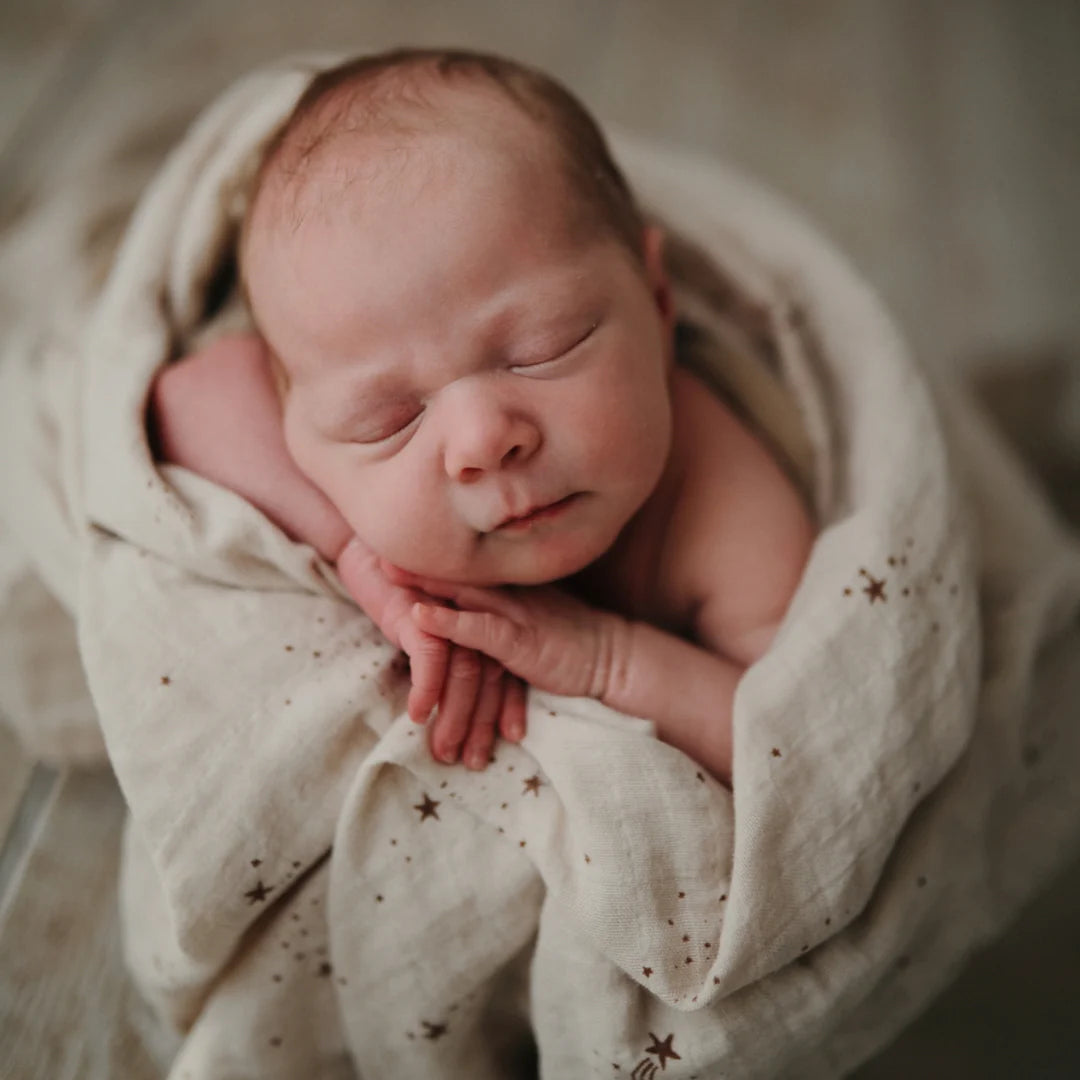 Extra Soft Muslin Swaddle- Falling Stars