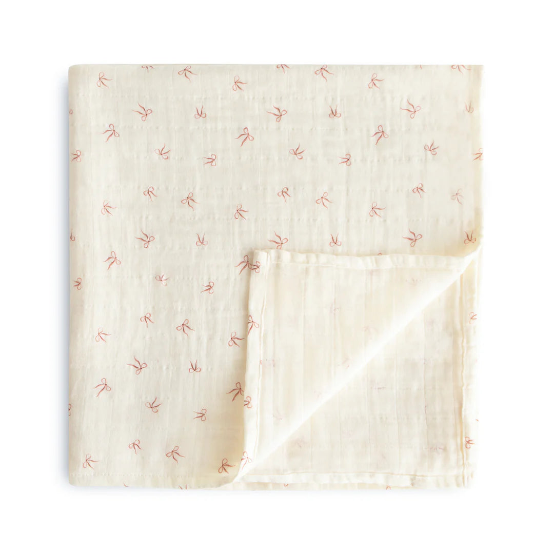 Extra Soft Muslin Swaddle- Bows