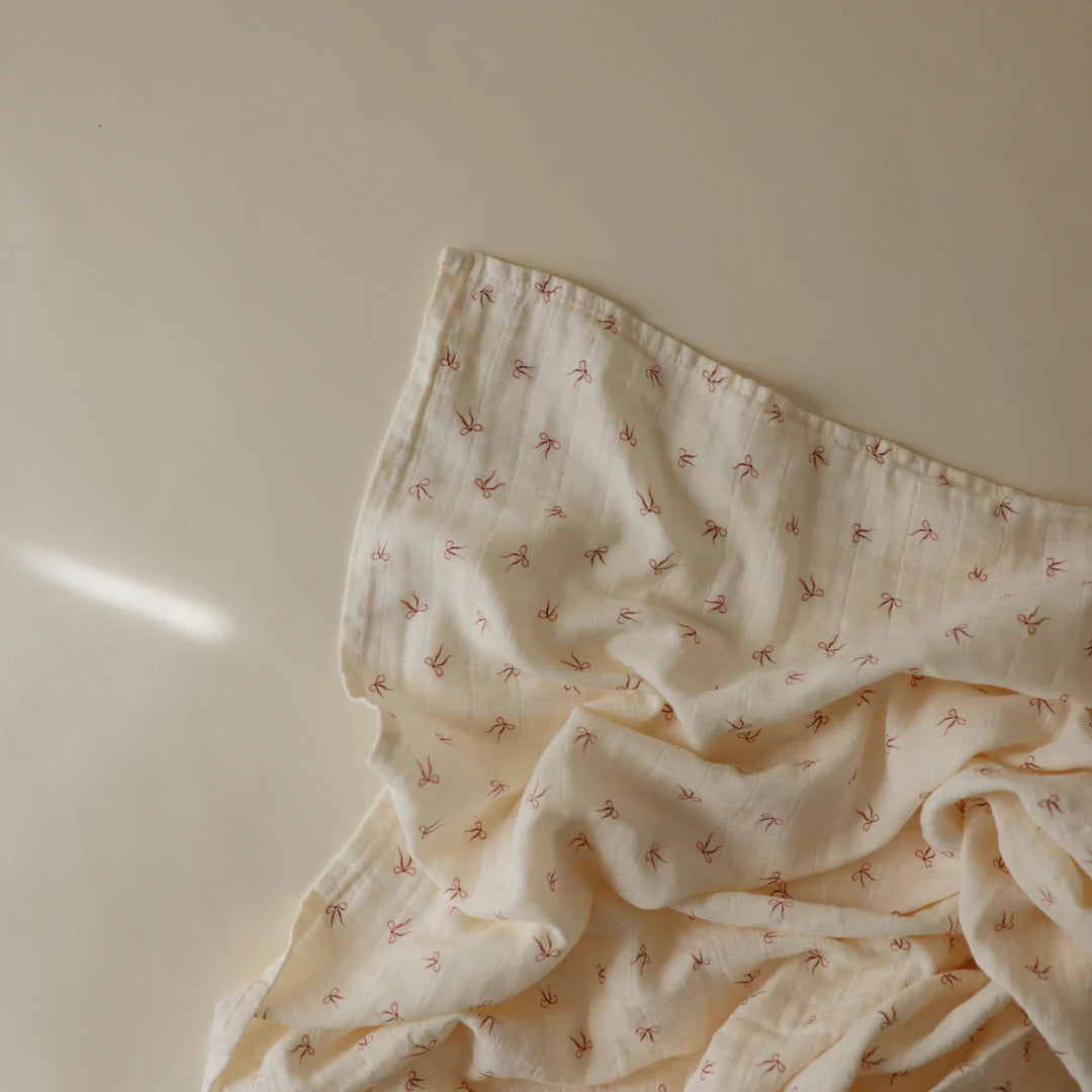 Extra Soft Muslin Swaddle- Bows
