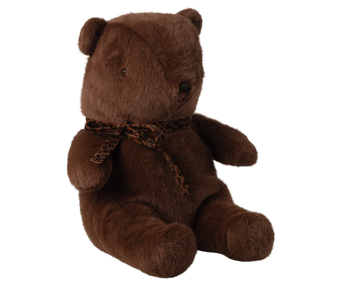 Medium Teddy Bear Plush -  Dark Chocolate