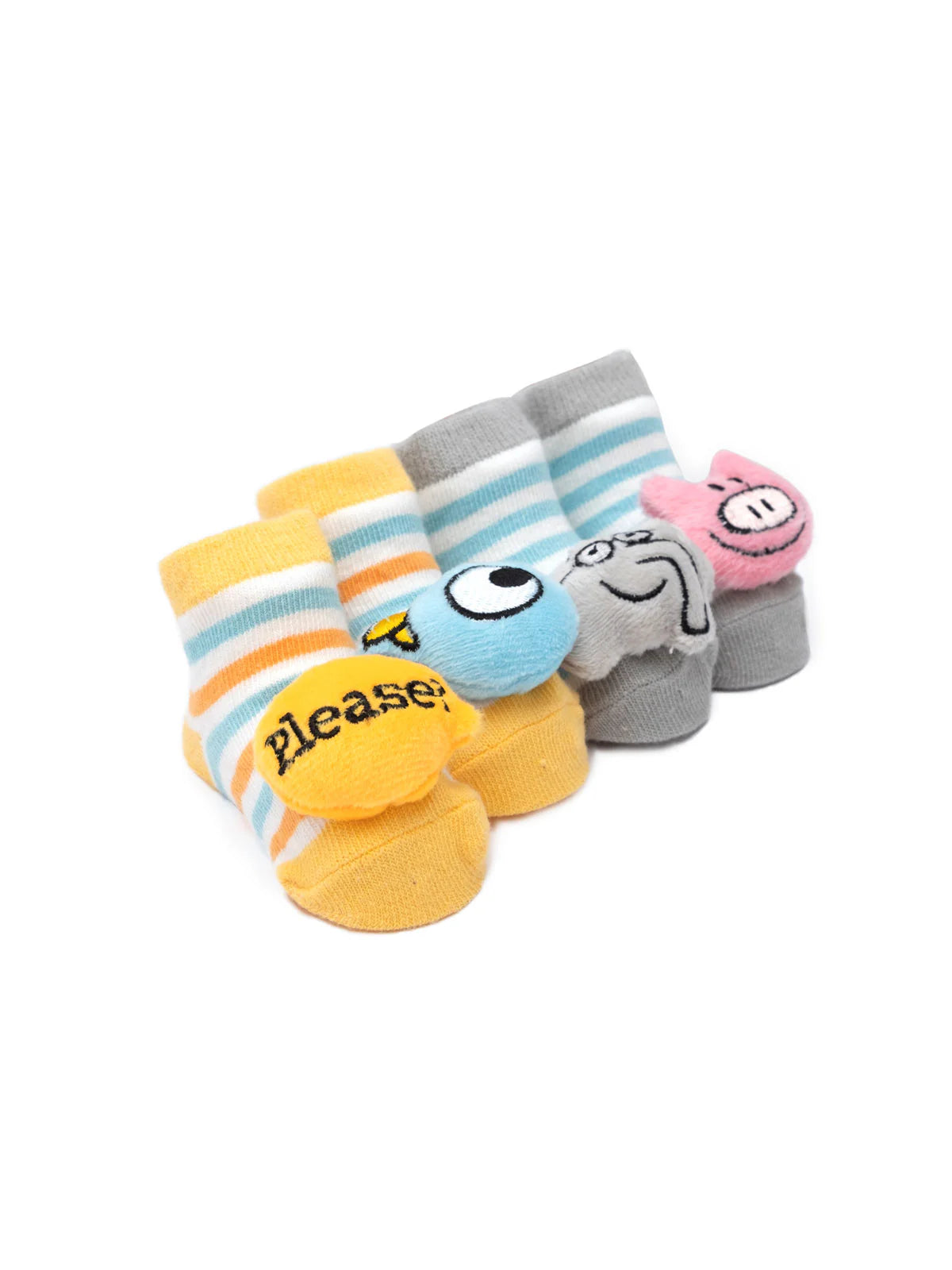 Mo Willems Baby Rattle Socks (2-pack) - 0-12m